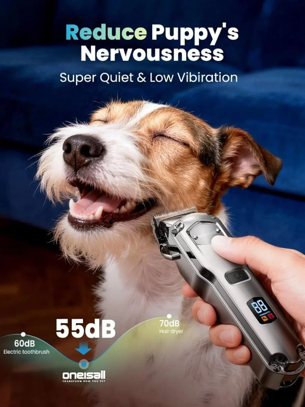 Oneisall Dog Clippers for Grooming Thick Heavy Coats